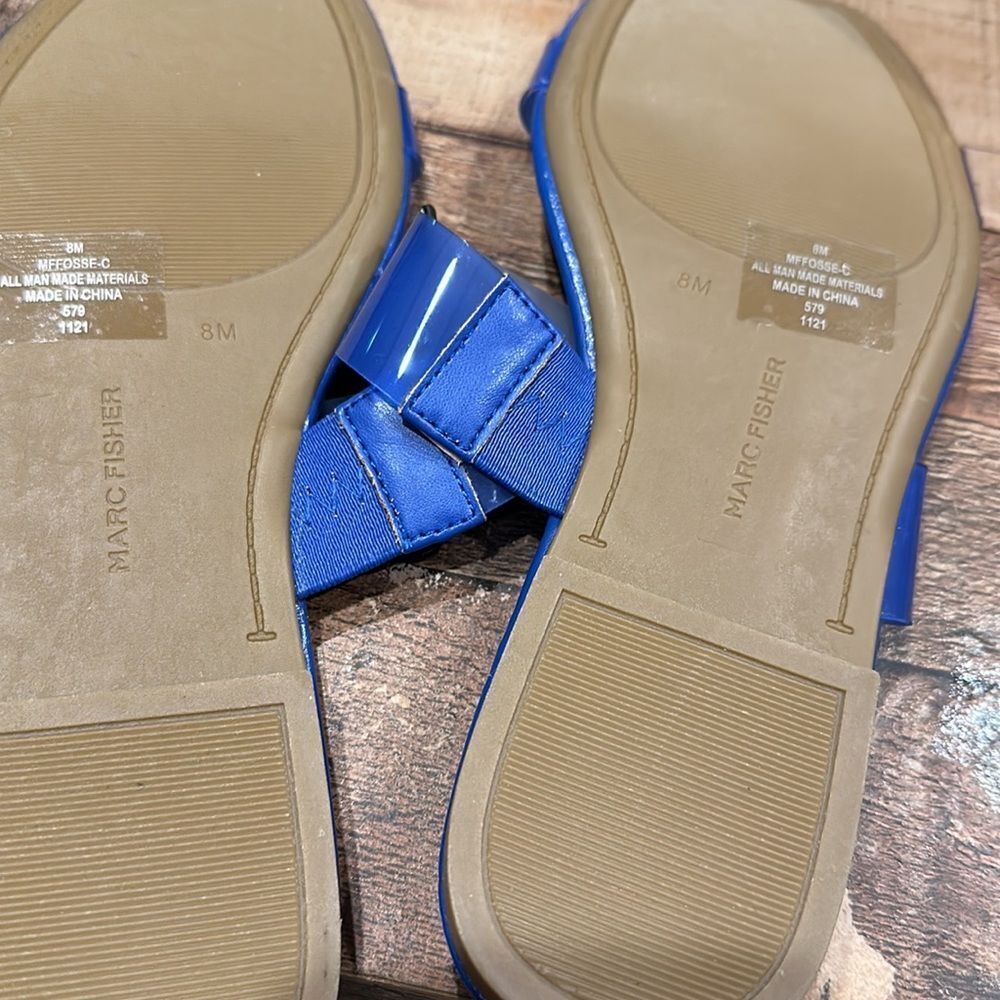 NWT-MARC FISHER BLUE SANDALS - Picture 5 of 5